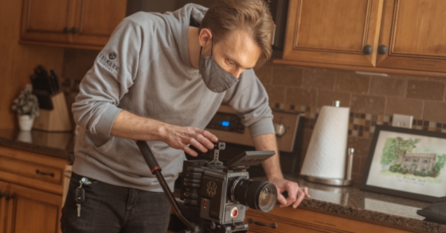 Cliff filming in a residential setting
